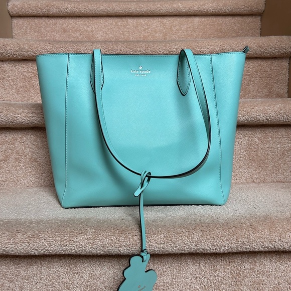 kate spade Handbags - Kate Spade Aqua Blue Tote Bag